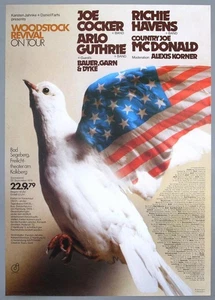 WOODSTOCK REVIVAL ON TOUR Joe Cocker – rare vintage original 1979 concert poster - Picture 1 of 4