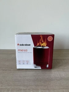 NEW Solo Stove Mesa Tabletop Fire Pit Mullberry Red Wood Pellet Adapter - Picture 1 of 9