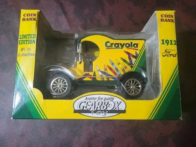 1998 Crayola Die Cast Gearbox Limited Coin Bank 1912 Ford Crayola Crayon Truck  - Image 1 of 4