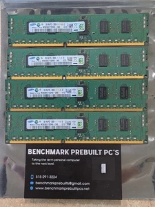 SAMSUNG 4 x 2GB 1Rx8 PC3-12800R-11-11-A1-D3 Ram Memory Stick (8gb set) - Picture 1 of 4