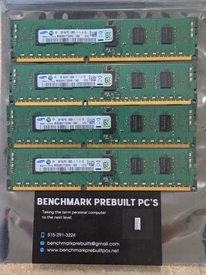 SAMSUNG 4 x 2GB 1Rx8 PC3-12800R-11-11-A1-D3 Ram Memory Stick (8gb set) - Image 1 of 4