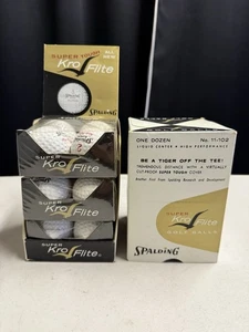 RARE Vintage 1960's 12 Balls Spalding Super Kro-Flite Golf Balls New/Old - Picture 1 of 4