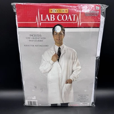 Abrigo de laboratorio médico de Halloween blanco | NUEVO | adulto Foto 1 de 2