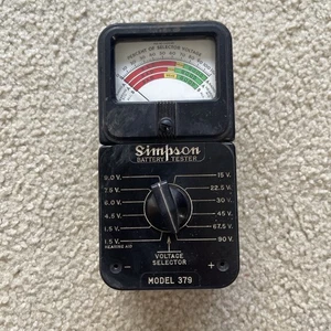 Simpson Model 379 Battery Tester - Vintage - Picture 1 of 6