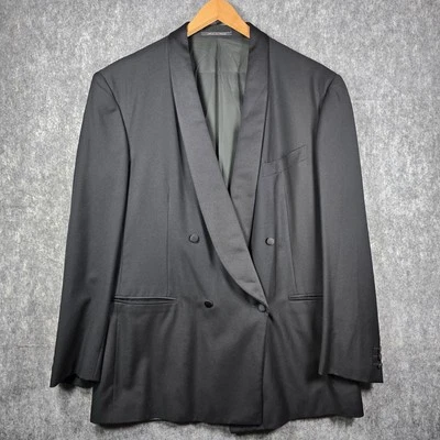 Blazer Ermenegildo Zegna Para Hombres US46L Doble Pecho Chal Cuello Esmoquin Chaqueta Usada en Excelente Condición Foto 1 de 4