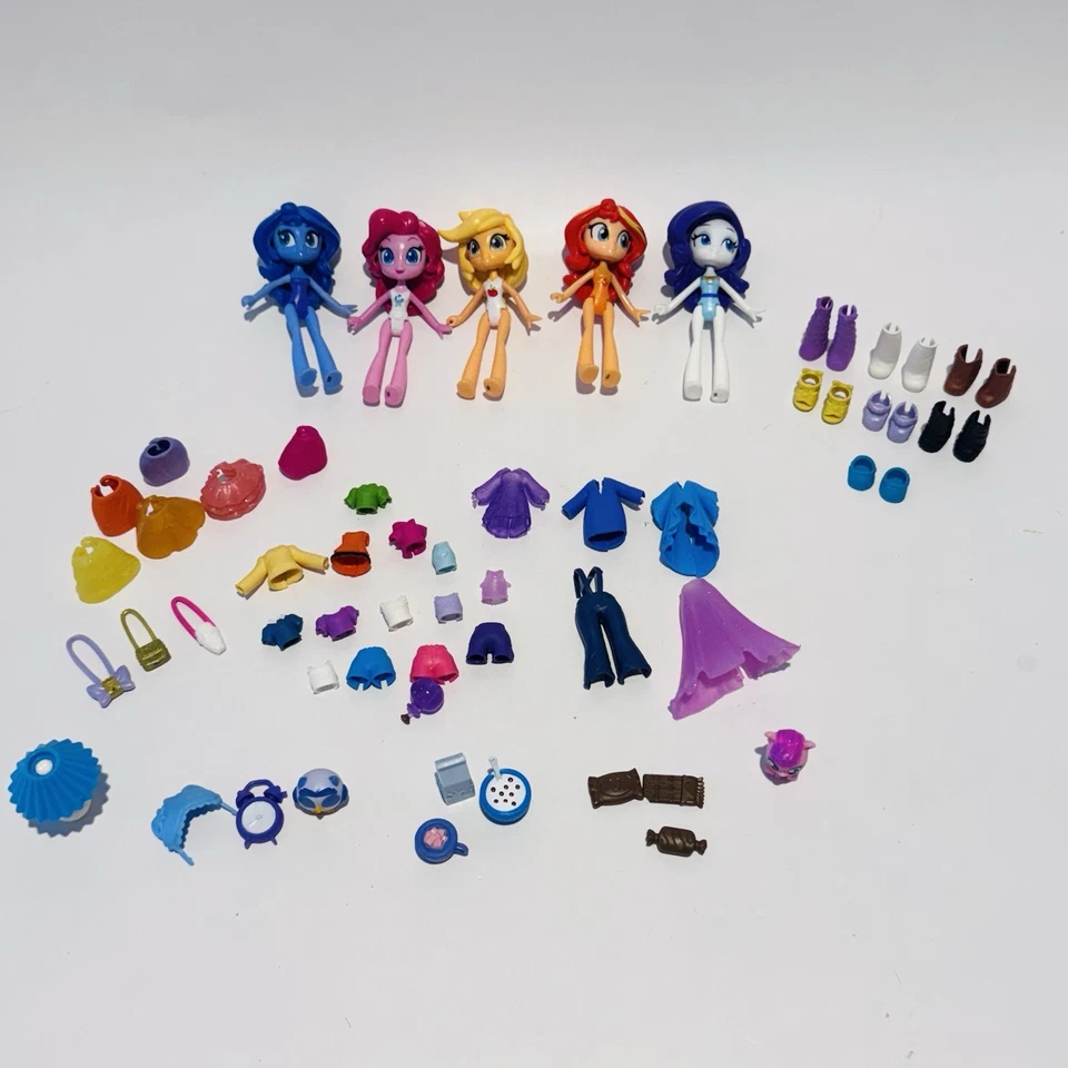 MLP My Little Pony Equestria Lote 50 Piezas incluyendo 5 Muñecas y Accesorios Usado en Excelente Condición Foto 1 de 4