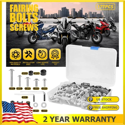 For Suzuki GSX1300R SV650 GSXR600 GSXR750 Complete Fairing Screws Bolt Kit 177X - Image 1 of 4