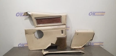 1968 CADILLAC DEVILLE 2 DOOR CONVERTIBLE INTERIOR QUARTER TRIM LEFT DRIVER WHITE - Image 1 of 4