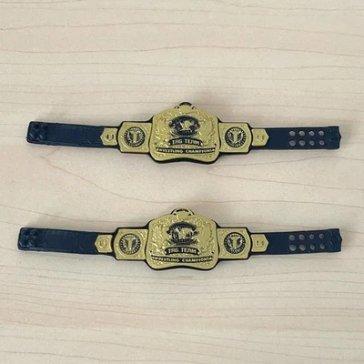 2025 Mattel WWE Showdown Tag Team Championship Title Belt Wrestling AEW Figure - Image 1 of 4