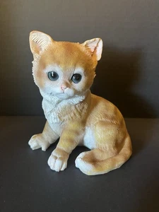 Design Toscano Stubby Kätzchen Statue 6" Orange Tabby Katze Figur Realistische Katze  - Bild 1 von 9