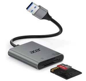SD reader USB A 3.0 to Micro Memory Card Reader, Aluminum Dual Slot SD To USB - Picture 1 of 9