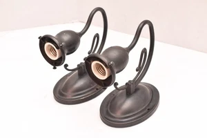 Vintage PAIR Art Nouveau Jugenstil Whiplash Wall Sconces Light Fixtures Lamps- - Picture 1 of 17