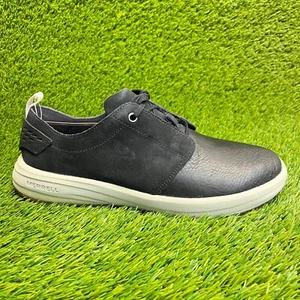Merrell Gridway Leather Mens Size 9.5 Black Athletic Running Shoes Sneakers - Picture 1 of 10