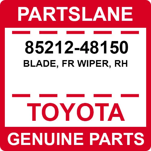 85212-48150 Toyota OEM HOJA ORIGINAL, LIMPIAPARABRISAS FR, DIESTRO Foto 1 de 1