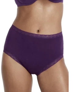 Natori Women's Bliss Pima Cotton Full Brief Panty 755058 Deep Plum Size S,L - Picture 1 of 3