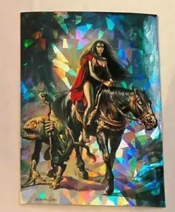 Boris Vallejo P4 Witch and her Familiar 1992 Chase Prism Chrome Insert Card - Bild 1 von 2