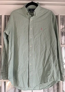 Camicia uomo Ralph Lauren abbottonata taglia M vestibilità classica manica lunga quadri verde - Foto 1 di 5
