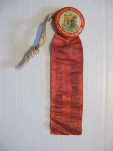 1911 KENTUCKY STATE FAIR BUTTON / RIBBON" FIELD SEED & GRAIN" 2nd PREMIUM - Picture 1 of 4