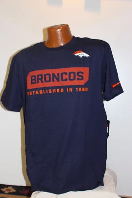 Camiseta de ropa de entrenamiento Nike de los Denver Broncos para hombre - azul - grande Foto 1 de 4
