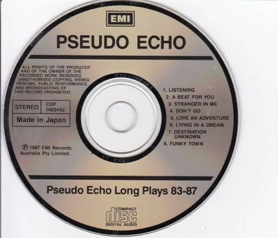 PSEUDO ECHO *RARE* Original 1st Press Made in JAPAN for Oz Long Plays CD 1987 - Image 1 of 3