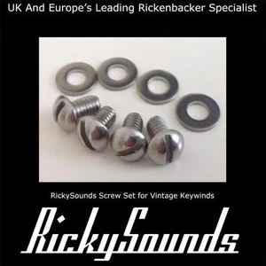 Tornillos de cabeza ranura Keywind vintage para Schaller Keywinds para Rickenbacker 4001 - Imagen 1 de 1