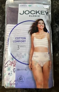 Jockey Elance Calzoncillos Multicolor Algodón Cómodo 3 Pk Ropa Interior Mujer Talla 6 NUEVO - Imagen 1 de 9