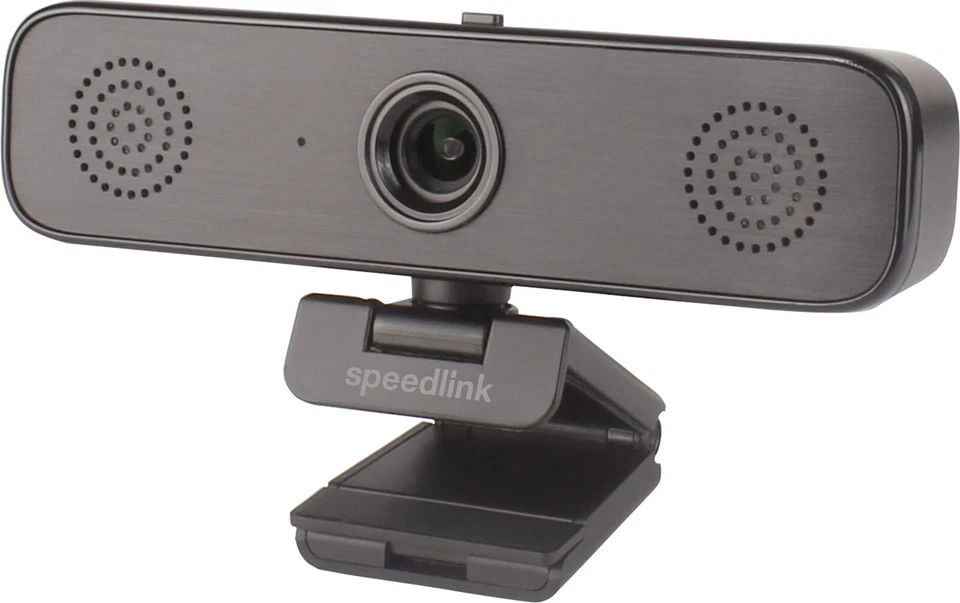 SPEED LINK AUDIVIS Full-HD Videokonferenz Webcam mit Lautsprecher und Mikrofon