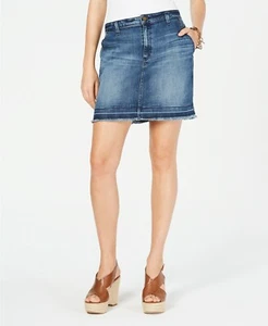 Michael Kors Women's Denim Cargo Vintage Wash Stretch Skirt Size 4 MSRP $98 - Picture 1 of 4