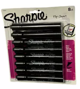 Marcatori Sharpie Flip Chart confezione da 8 - non sanguinano - punta proiettile - nero - Foto 1 di 7
