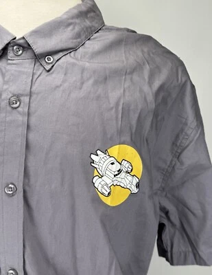 Firefly Ship Serenity Mens 3XL Short Sleeve Gray Button Down Shirt Fandom - Image 1 of 4