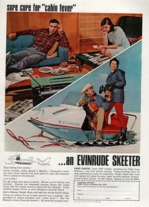1967 Evinrude Skeeter Snowmobile Original Color Ad - Picture 1 of 1
