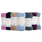 Bulk Lot of 12 Pineapple Coral Fleece Throw Blankets - 50 x 60 Assorted Colors