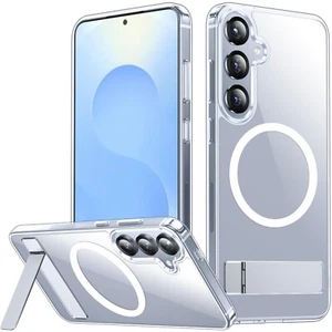 SPIDERCASE Magnetic Case for Galaxy S25 6.2" | Clear Slim Shockproof w/ Stand - Picture 1 of 2