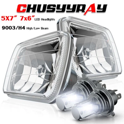 Par de faros LED Hi-Lo DRL de 5"x7" pulgadas para Mazda 1986-1991 B2000 / B2200/B2600 Foto 1 de 4