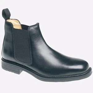 Botas Chelsea Roamers Palermo Para Hombre Clásicas Moda Sin Cordones Cuero Negras - Imagen 1 de 1
