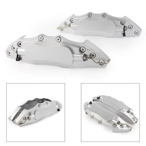 2x Front/Rear Large Size Brake Disc Caliper Cover Universal for wheel 18" Silver - Picture 1 of 9