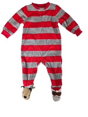 Carters Talla 9 M Unisex Conjunto de 2 Acogedores Pijamas Bebé Estampados y Rayas Vacaciones Suave Foto 1 de 4