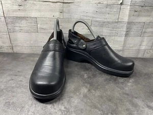 Ariat Clogs Women 7M Santa Cruz Shoes Black Leather Nurse Slingback Mules - Picture 1 of 19
