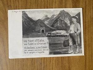 CARTOLINA AI TEUTONICI E PARTIGIANI 1915 NON VIAGGIATA BF - Imagen 1 de 2