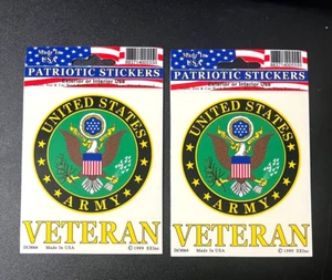 DOS (2) CALCOMANÍAS VETERANOS DEL EJÉRCITO DE EE. UU. (DC-1) - Imagen 1 de 4