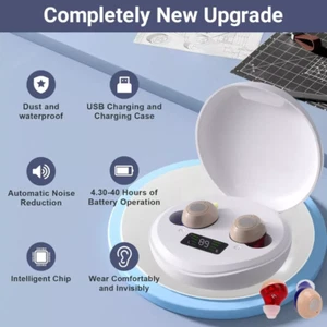 1 Pair Hearing Aids For Seniors-rechargeable Sound Amplifiers With Invisible - Zdjęcie 1 z 10