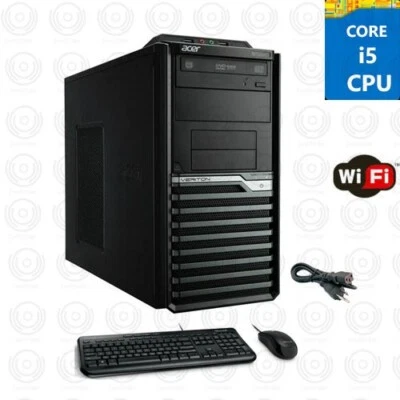 Windows 7 64Bit Desktop i5 Computer PC Tower w/ DVDRW 8GB Ram 500GB HDD - Image 1 of 2