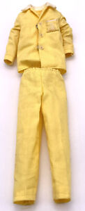 Ricky Skipper Barbie VINTAGE LIGHTS OUT Yellow Pajamas Top And Bottom
