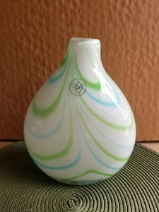 Margies Garden 8" Tall Art Glass Vase West Lake Village, Ca. Hand Blown - Picture 1 of 5