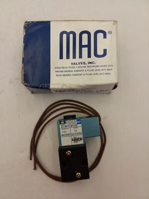 MAC 611B-11-911CC PNEUMATIC SOLDNOID VALVE 1/8" FITTING NPT 150 PSI 6 V-DC NIB - Image 1 of 4