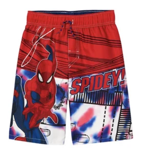 Boy's Spider-man Swim Trunks UPF 50 Red & purple Size M mesh interior NWT/ SET - Picture 1 of 6