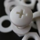 20x weiße Schrauben Kunststoffmuttern & -bolzen, Unterlegscheiben, M8 x 20mm, Korrosionsschutz