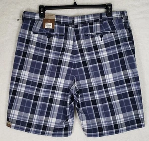 New Sonoma Mens Size 40 Shorts Blue Plaid Chino NWT - Picture 1 of 6