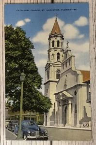 Florida FL St. Augustine Cathedral Basilica Church Postcard - Picture 1 of 2