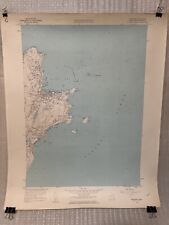 Vintage 1962 Map ROCKPORT Massachusetts Cape Ann Gloucester Sandy Bay